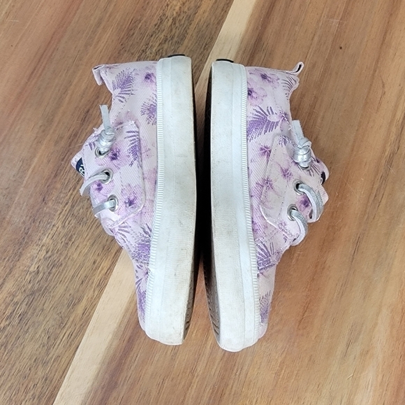 Sperry Crest Vibe Junior Purple Sparkly Tropical Topsiders Size 6 M - Picture 9 of 16